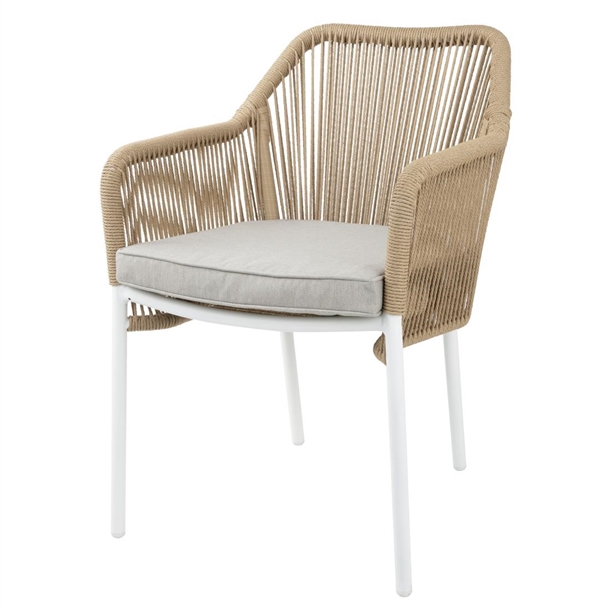 Bolero Bay PE Twist Rattan Outdoor Arm Chair Honey (Set 2)