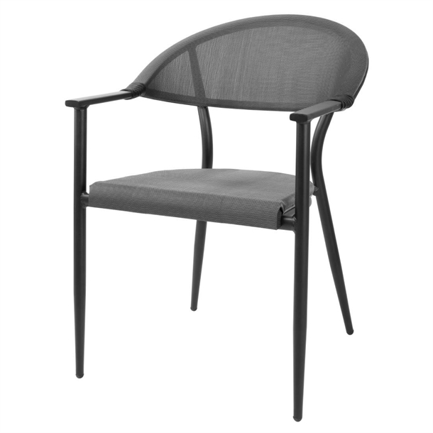 Bolero Santiago Outdoor Arm Chair Black (Set 4)