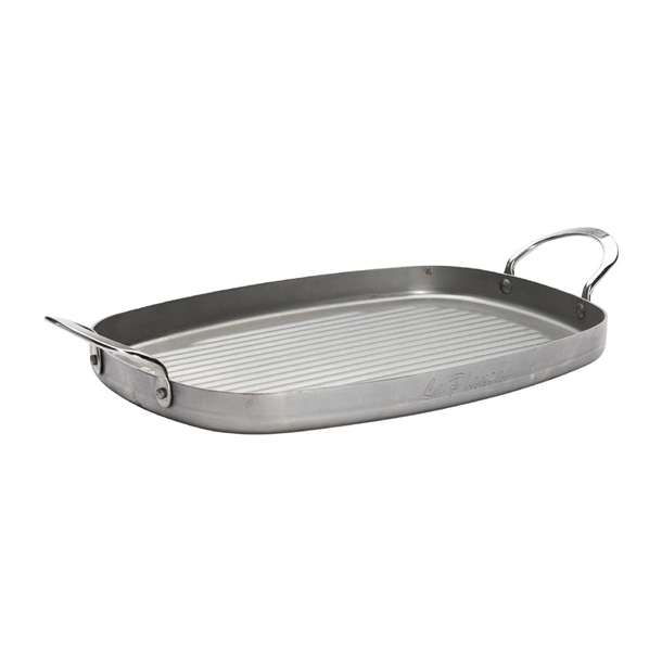 De Buyer Mineral B Grill Iron Two Handles - 380x260mm