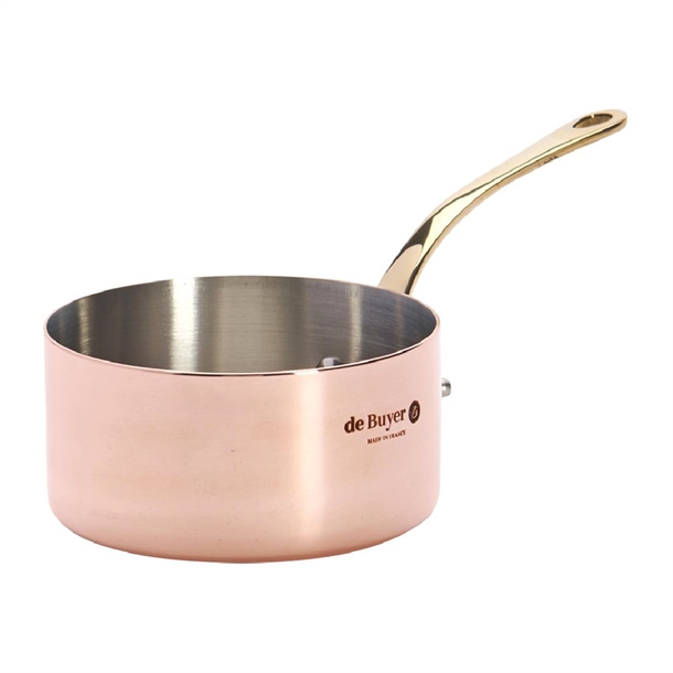 De Buyer Mini Saucepan Inocuivre Brass Handle - 90mm