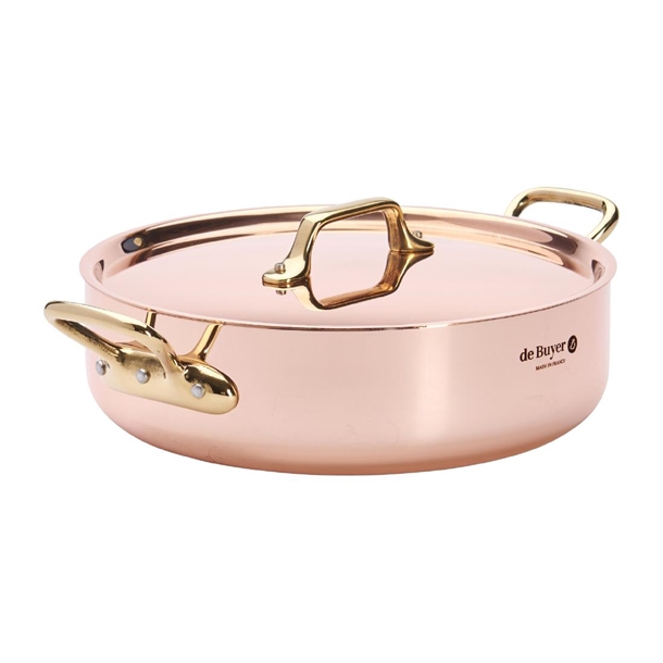 De Buyer Inocuivre Brass Saute-Pan and Lid - 240mm (B2B)