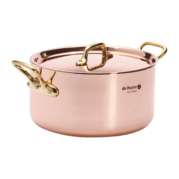 De Buyer Inocuivre Brass Round Stewpan With Lid - 200mm (B2B)