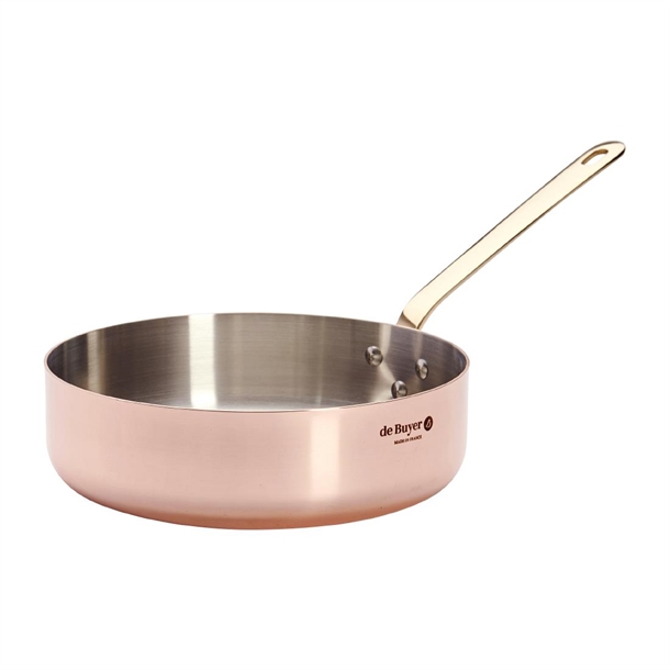 De Buyer Inocuivre Brass Saute-Pan Without Lid - 240mm (B2B)