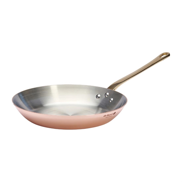 De Buyer Round Frypan Inocuivre Brass Handle - 280mm (B2B)