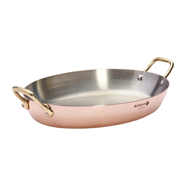 De Buyer Oval Dish Inocuivre Brass Handles - 320mm (B2B)