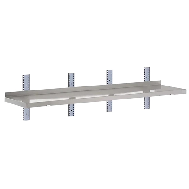 Gastro-M Komplettes Regal 1 Ebene 200x40cm - Komplettes Montageset (Ohne Schrauben)