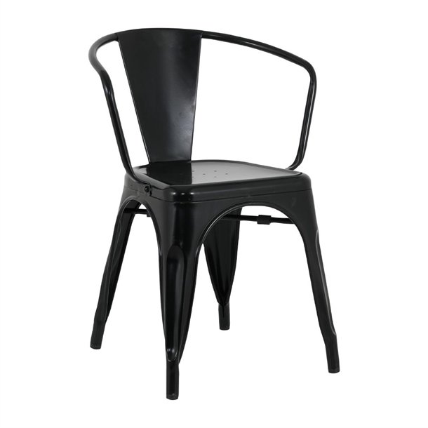 Bolero Bistro Curve Stühle Schwarz (4 Stück)