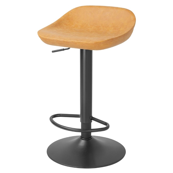 Bolero Enzo Camel PU Bar Stool (Set 2)