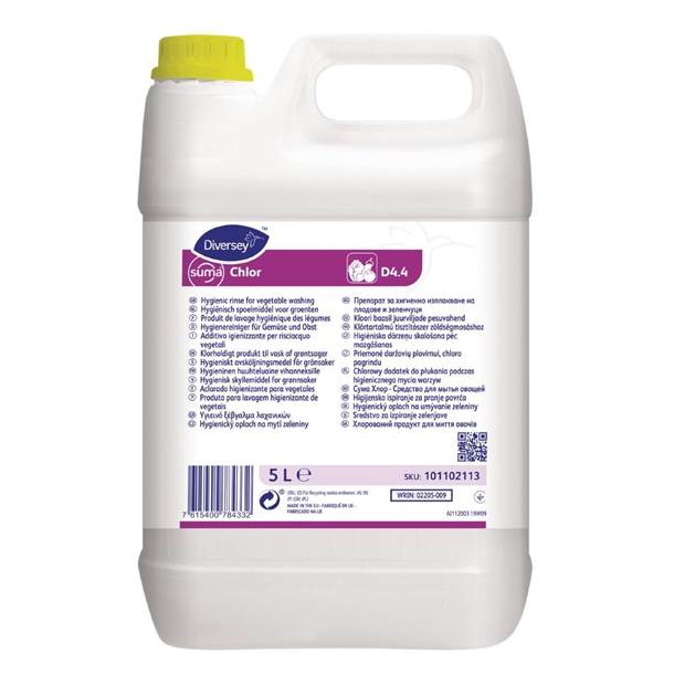 Diversey Suma Chlor D4.4 Hygienic Rinse for Salad - 5Ltr (Pack 2)