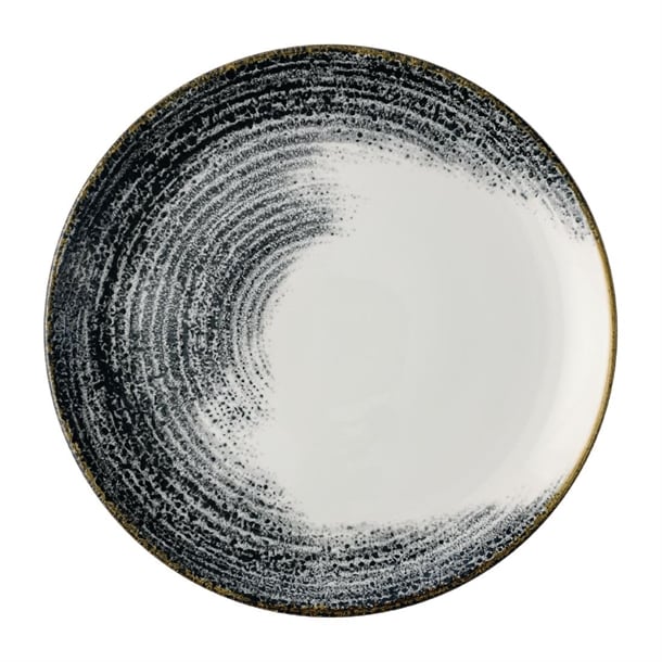 Homespun Accents Black Evolve Coupe Plate - 260mm (Pack 12) (B2B)