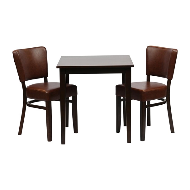 Pimlico Square Dining Table Oregon Chair Dark Walnut Espresso (Pack 2) (B2B)