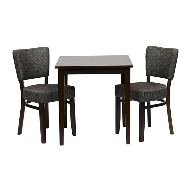 Pimlico Square Dining Table Oregon Chair Dark Walnut Smoke (Pack 2) (B2B)