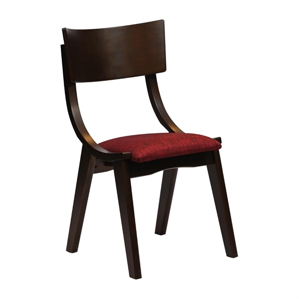 Chelsea Dining Chair in Dark Walnut with ShetlandScarlett Seat (Pack 6) (B2B)