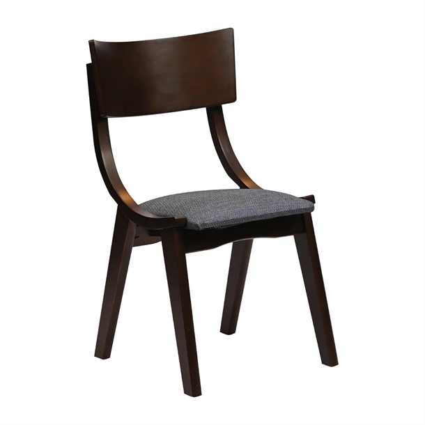 Chelsea Dining Chair in Dark Walnut with Shetland Sea Seat (Pack 6) (B2B)