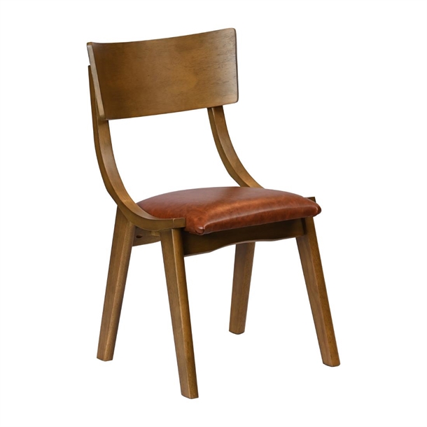 Chelsea Dining Chair in Weathered Oak with Bison Tan Seat (Pack 6) (B2B)