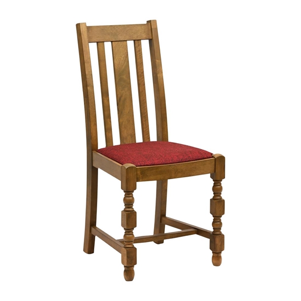 Thame Traditional Dining Chair Weathered Oak Shetland Scarlett (Pack 6) (B2B)