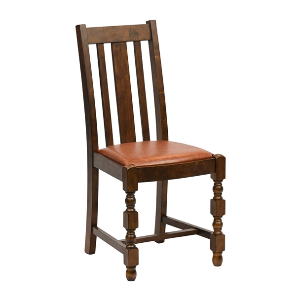 Thame Traditional Dining Chair in Vintage with Bison Tan Seat (Pack 6) (B2B)