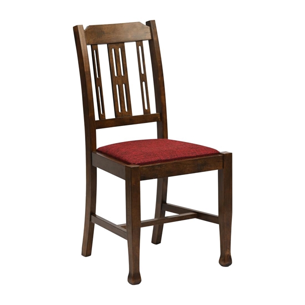 Lattice Back Dining Chair in Vintage Shetland Scarlett Seat (Pack 6) (B2B)