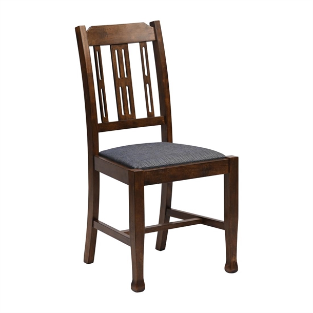 Lattice Back Dining Chair in Vintage with Shetland Sea Seat (Pack 6) (B2B)
