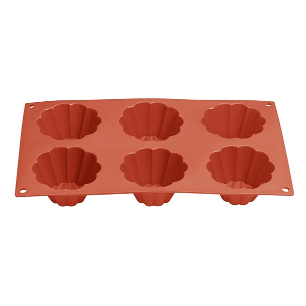 Vogue Silicone Brioche Mould - 6 Cup