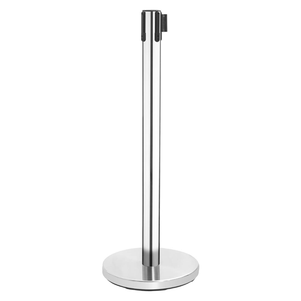 Bolero Polished Black Strap Barrier St/St 3m (Set 2)