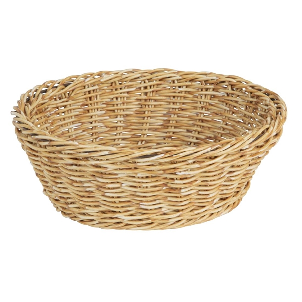 Olympia Round Basket Light Polywicker - 220x80mm