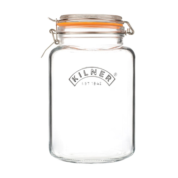 Kilner Clip Top Square Jar - 3Ltr