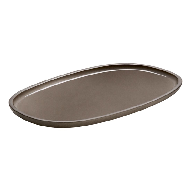 Bauscher ReNew Taupe Oval Platter - 302x180mm (Pack 2) (B2B)