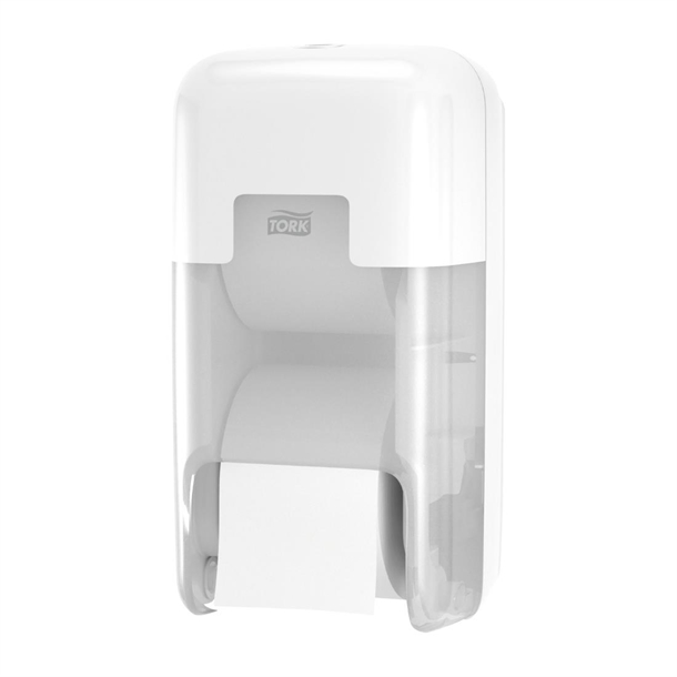 Tork OptiServe Coreless 2-Roll T/R Dispenser White 1