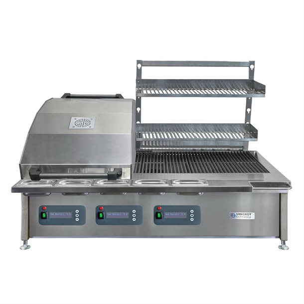 Synergy STCGO1300 Chargrill Oven w/Lid Grill Rail Slow Cook&RestingShelf(B2B)