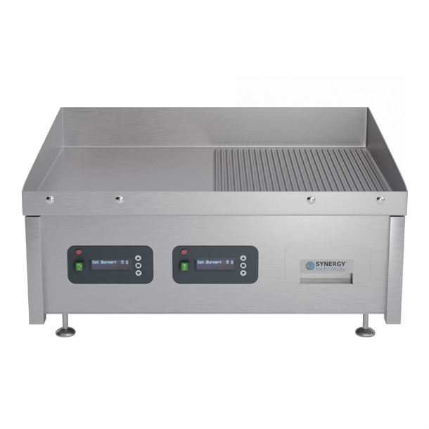 Synergy GRID900E-SR Electric Griddle w/Semi Ribbed Steel Top&Ganish Rail(B2B)