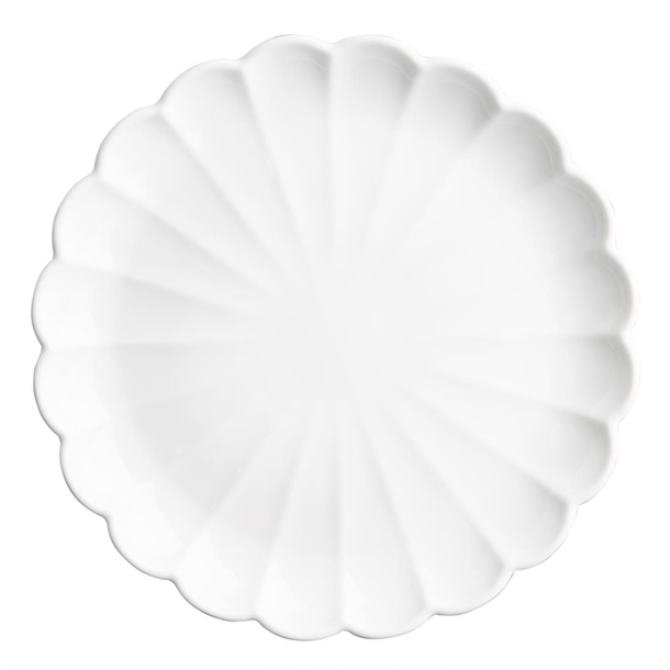 Olympia Bloom White Scalloped Plate - 276x30mm (Box 4)