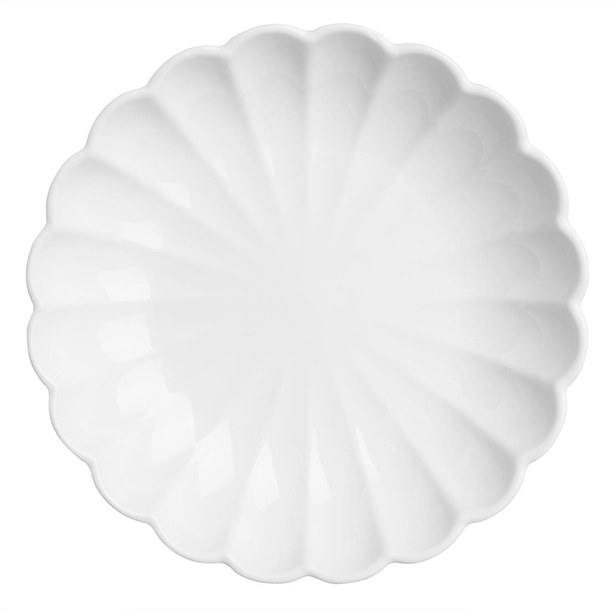 Olympia Bloom Muschelförmige Schalen Weiß 230mm (6 Stück)
