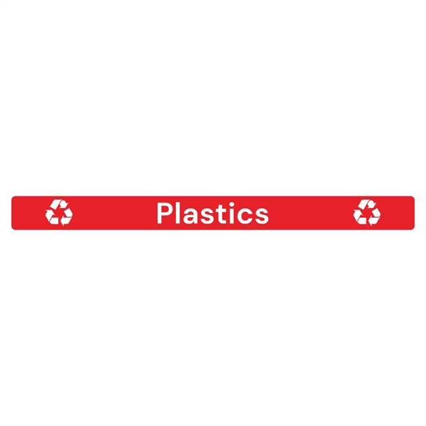 Jantex Slim Deckel Etikett Kunststoff Rot 360(W)x30(H)mm