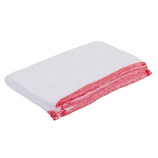 Jantex Red Dish Cloths - 400x300mm (Pack 10)