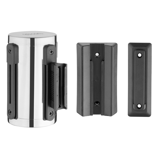 Bolero Wall Mounted Barrier Strap Black - 3m