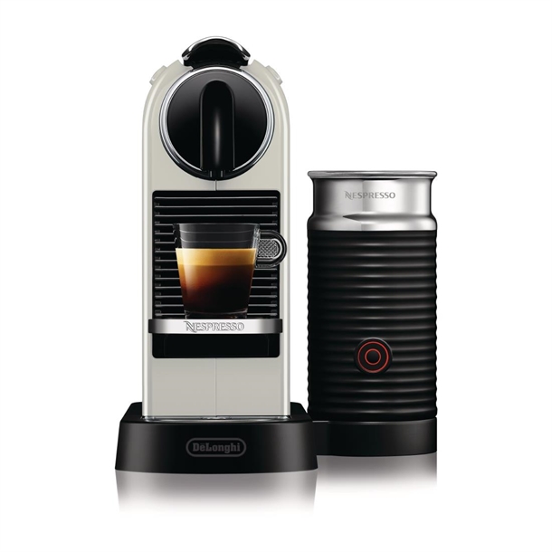 Nespresso CitiZ by De'Longhi & Aeroccino3 Milk Frother White EN267