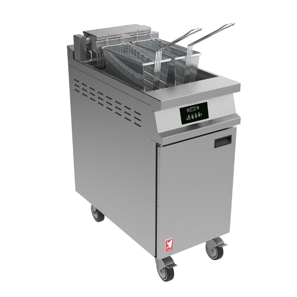 Falcon DominatorPlus E3840FP 1Pan 2Basket Fryer Filtration&Castors 3PH (B2B)