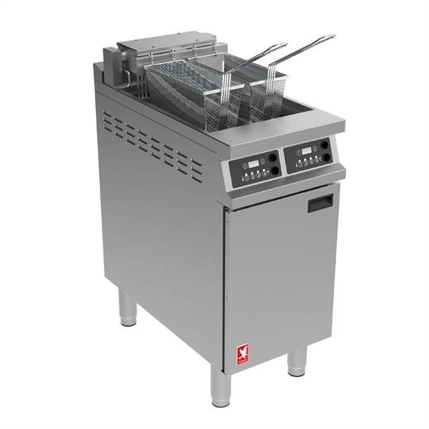 Falcon DominatorPlus E3845FXP 2 Pan Elec Fryer w/Filtration&Angel Fryer (B2B)