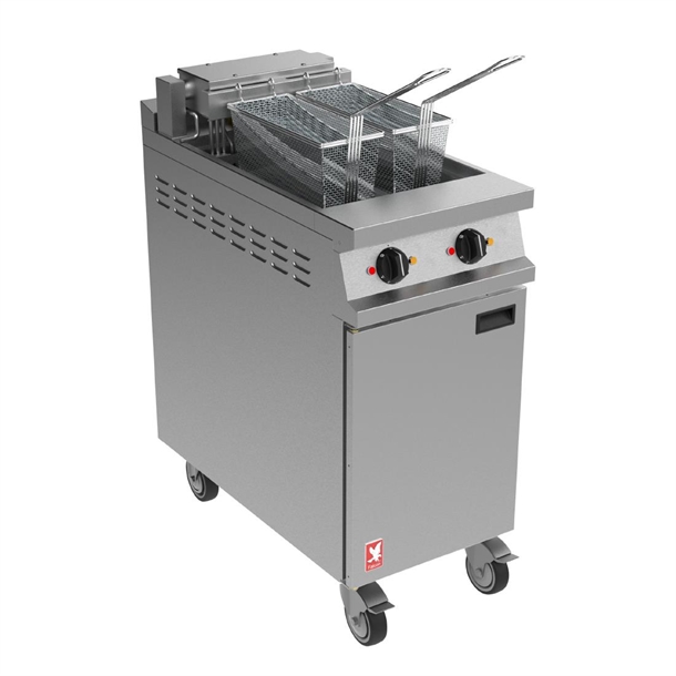 Falcon DominatorPlus E3845F2 2 Pan Electric Fryer w/2 Filtration&Castors (B2B)