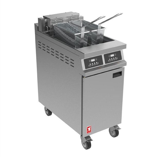 Falcon DominatorPlus E3845F2P 2 Pan Elec Fryer with 2 Filtration Castors (B2B)