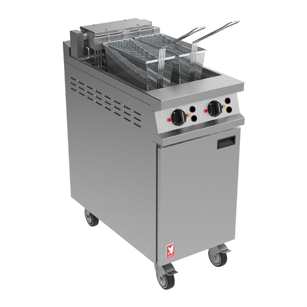 Falcon DominatorPlus E3845F2X 2 Pan Elec Filtration& Angel Fryer Castors (B2B)