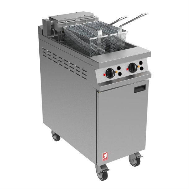 Falcon DominatorPlus E3845FX 2 Pan Elec Filtration & Angel Fryer Castors (B2B)