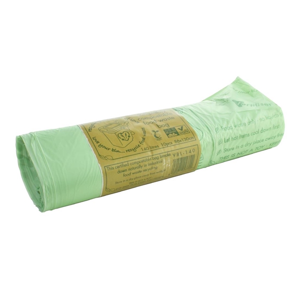 Vegware Compostable Bin Bag - 140Ltr (Roll 10)