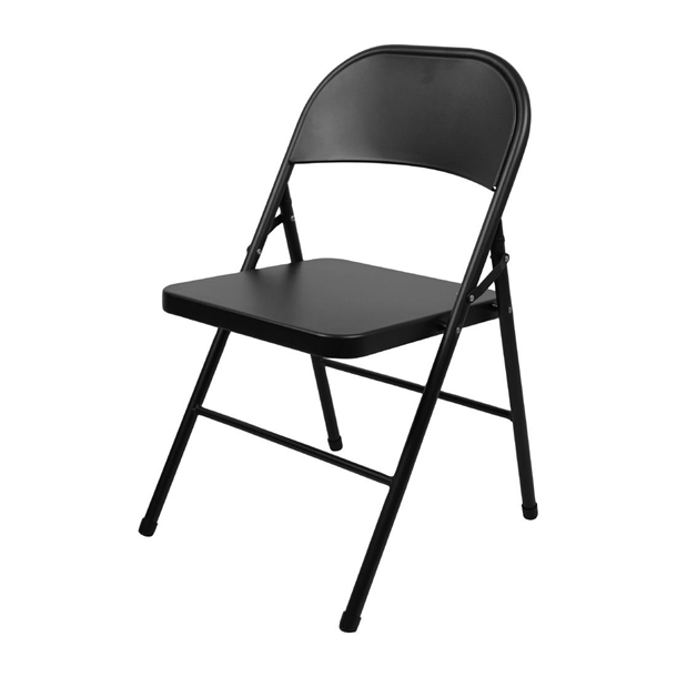 EDLP Bolero Folding Metal Chair Black (Pack 4)