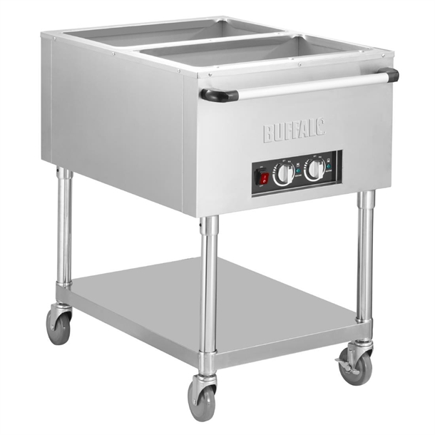 Buffalo Mobiler Bain-Marie Trolley 2x 1/1GN