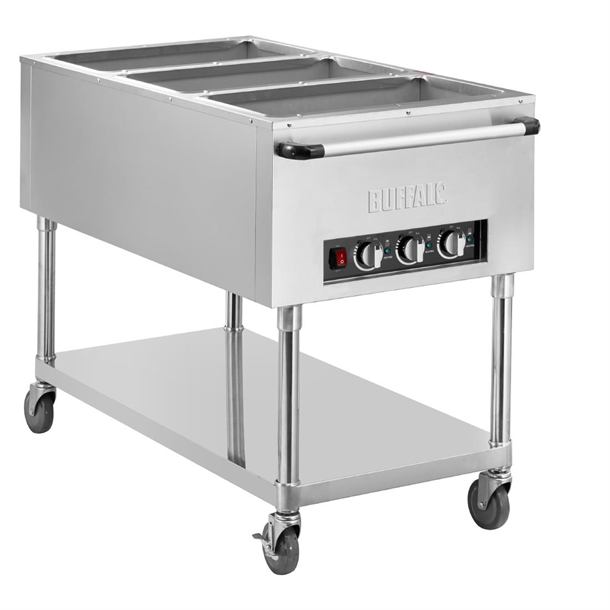 Buffalo Mobiler Bain-Marie Trolley 3x 1/1GN