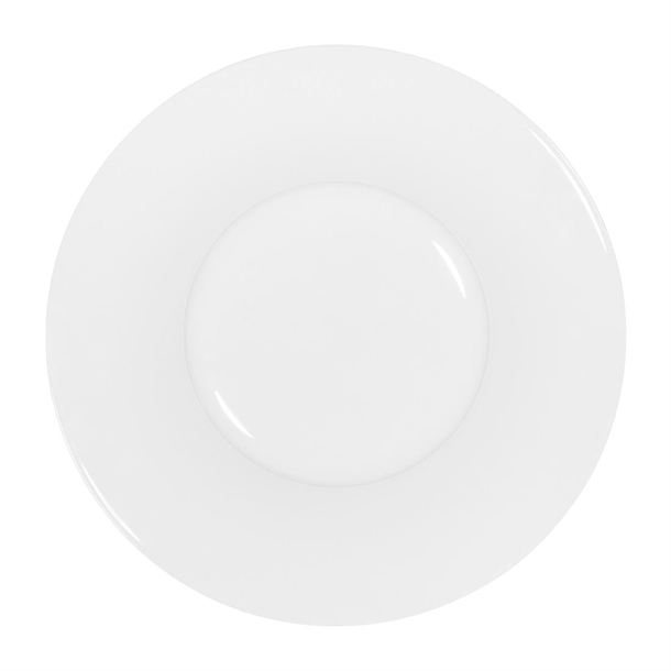 Tablekraft Core Pasta Plate Angled Flare Rim White - 260x43mm (Pack 3) (B2B)