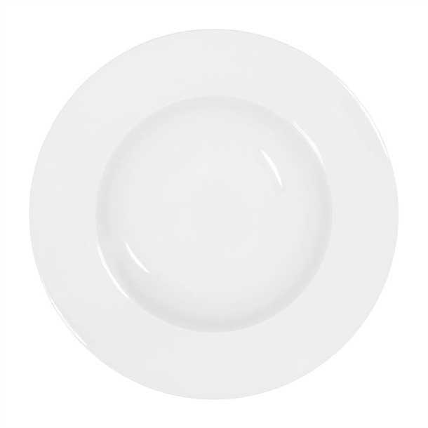 Tablekraft Core Pasta Plate Wide Rim White - 270x60mm (Pack 3) (B2B)