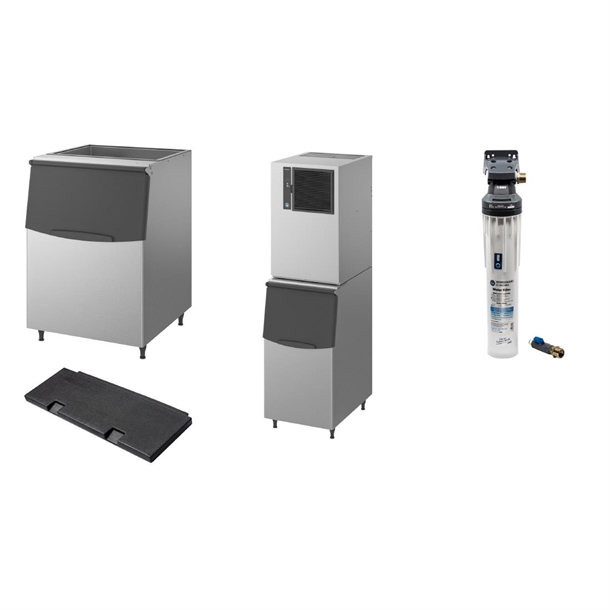 Hoshizaki Cube Ice Unit 205kg e24hr with 217kg Bin & Water Filter (Direct)